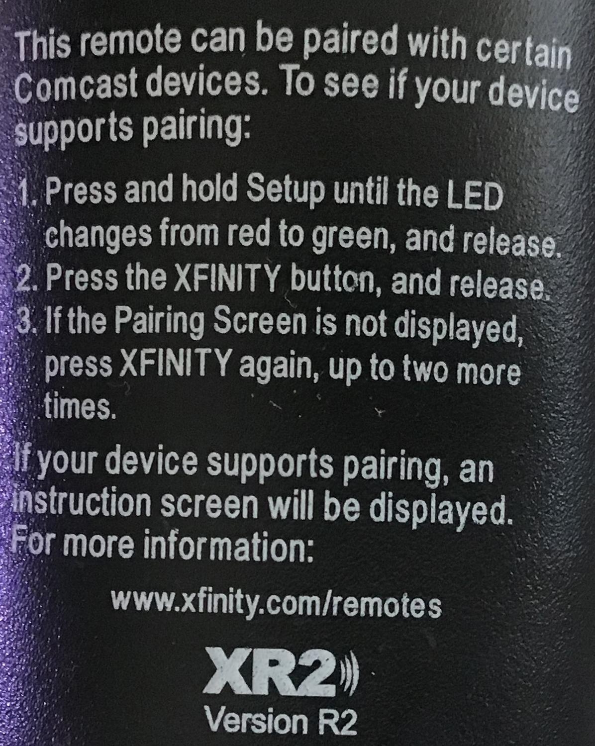 CONTROL REMOTO XFINITY / TX4CRB29A / XR2 VERSION R2 - Imagen 2